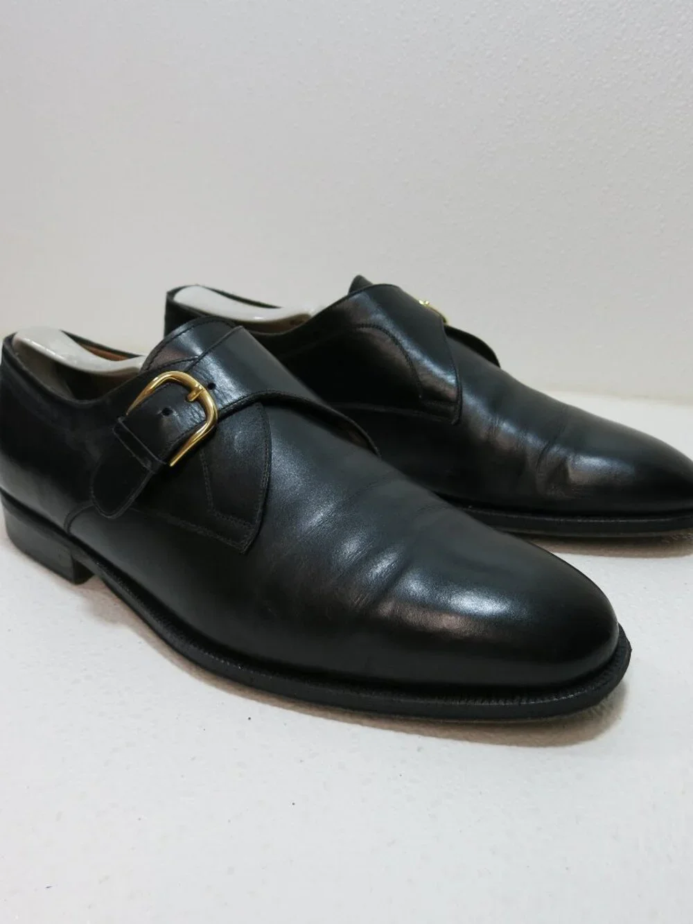 Bally Strap Leather Monk Oxfords Belt Buckle Men's Footwear Dress Shoes Sz 9.5